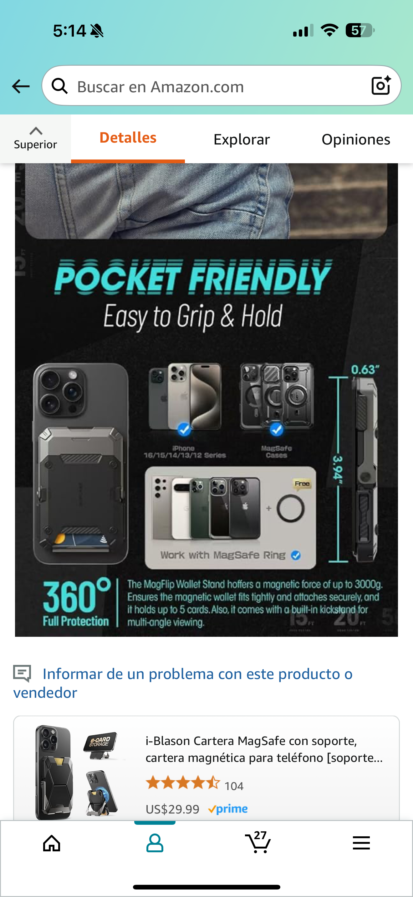 CARTERA MEGASAFE CARTERA MAGNÉTICA