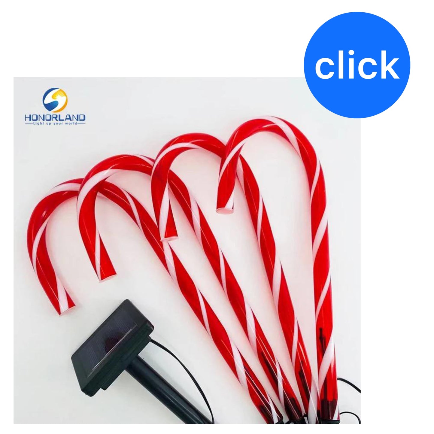 BASTONES SOLARES NAVIDEÑOS 10 UNIDADES