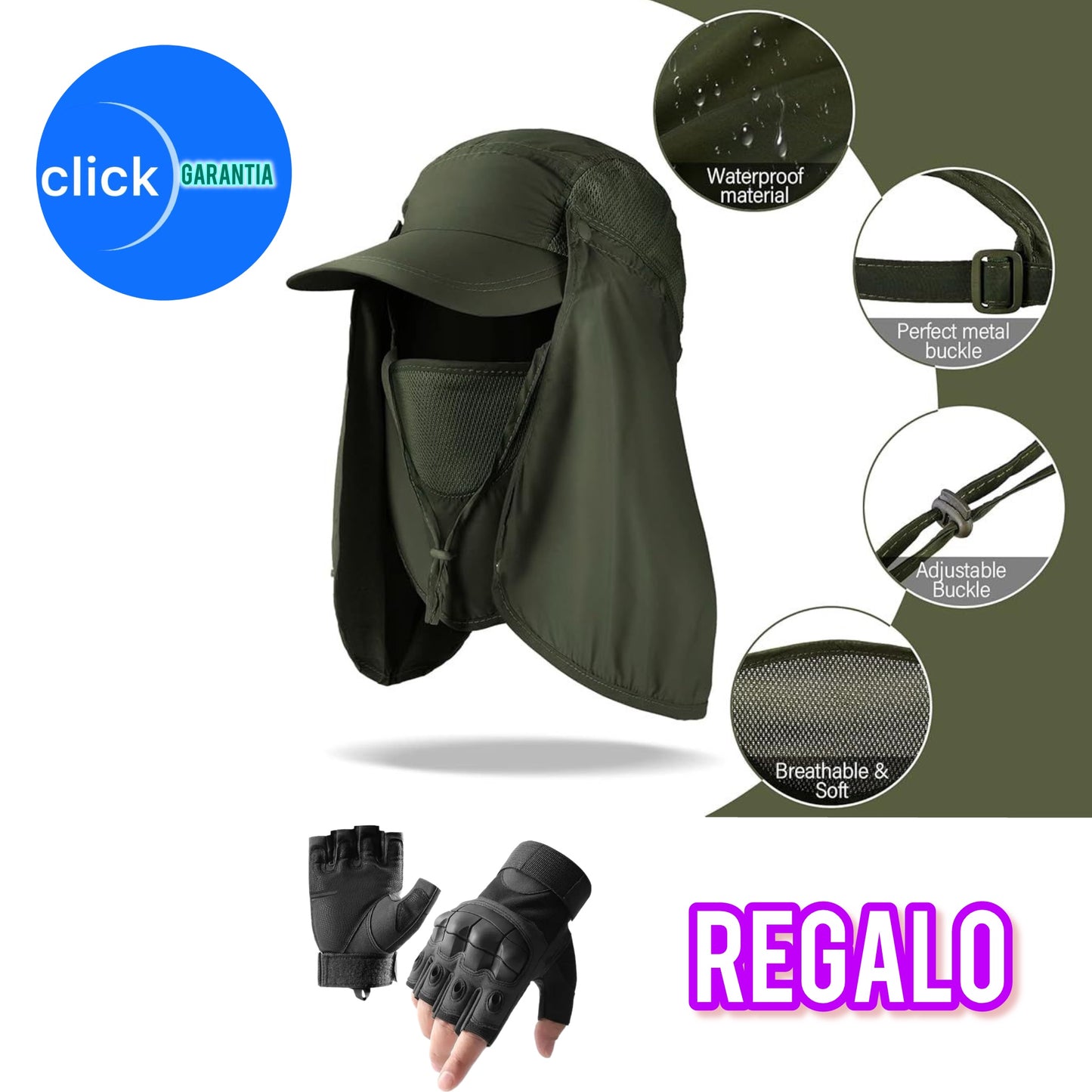 GORRA TÁCTICA CON PROTECCIÓN TOTAL REGALO POR COMPRA