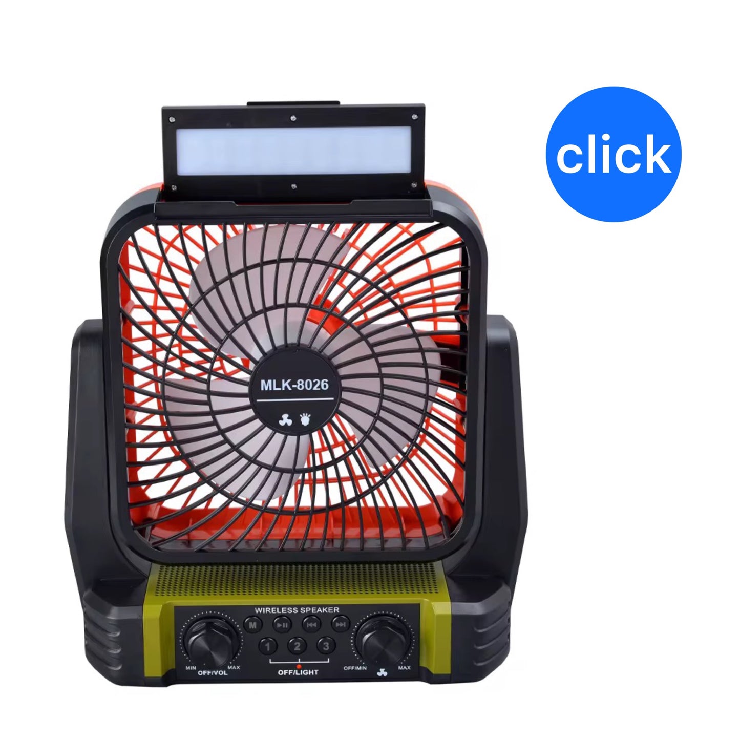 VENTILADOR DE BASE SOLAR CON RADIO INTEGRADO
