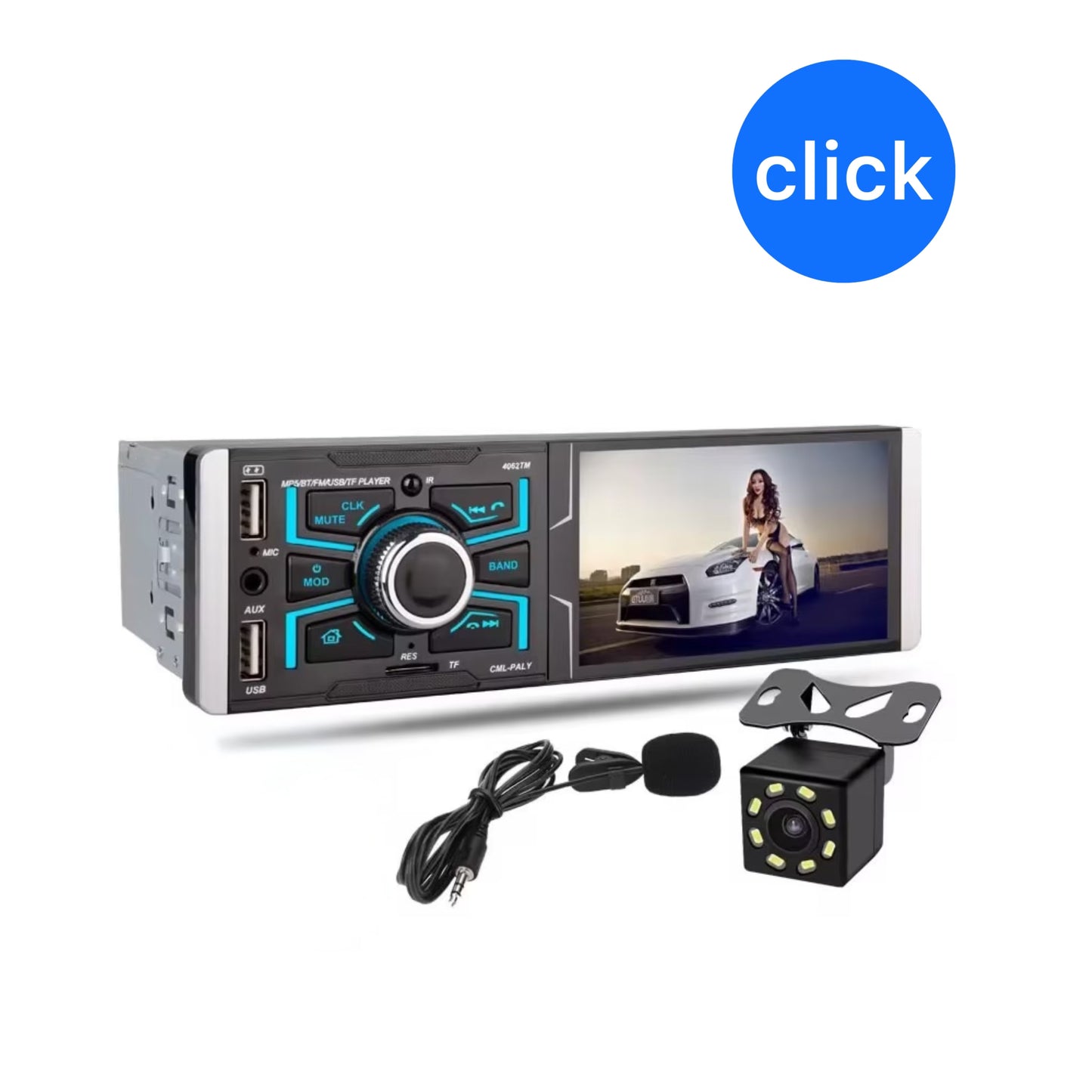 RADIO PANTALLA REPRODUCTOR DE VIDEO BLUETOOTH USB CON CÁMARA DE RETROCESO