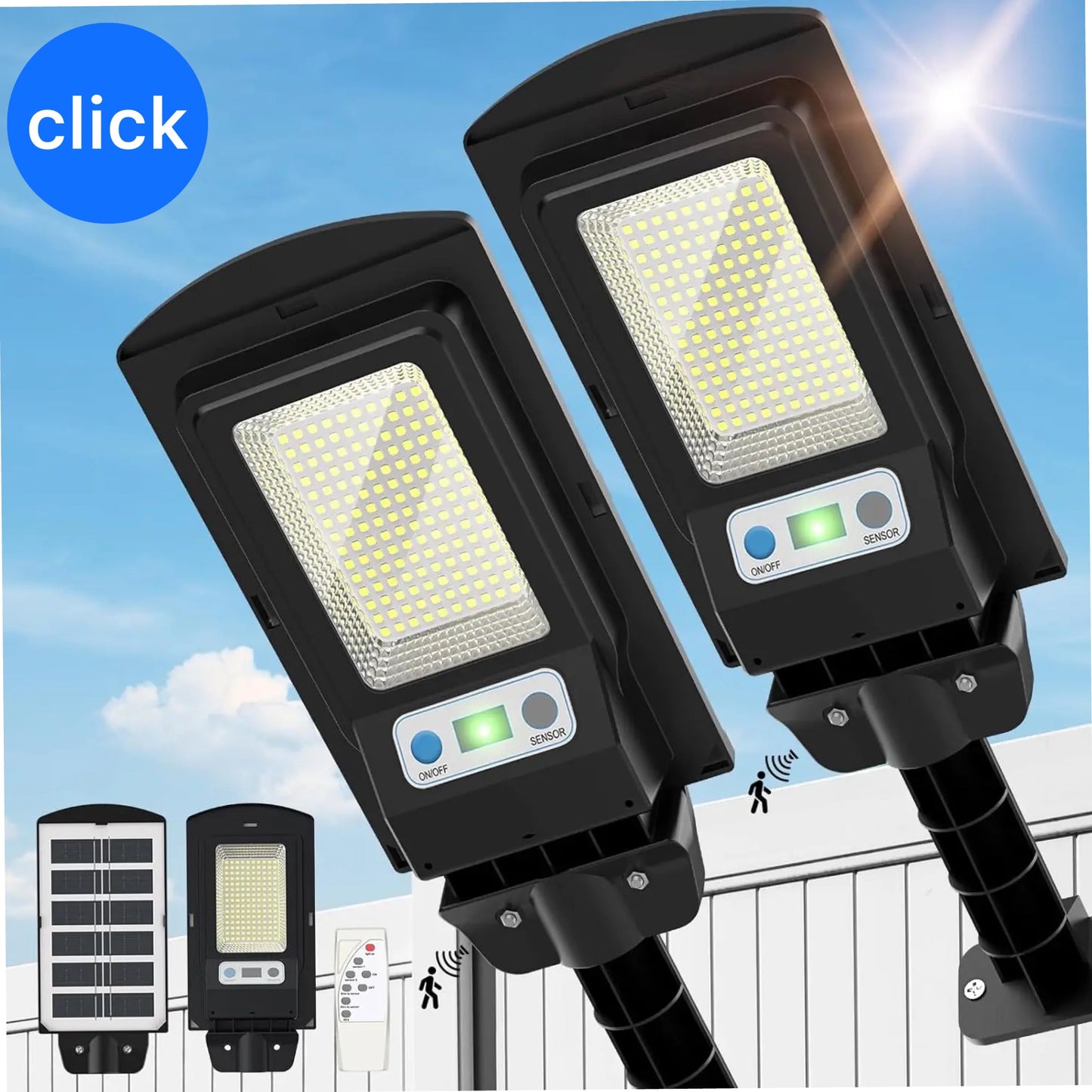 LÁMPARA SOLAR 120 WATTS EXTERIOR
