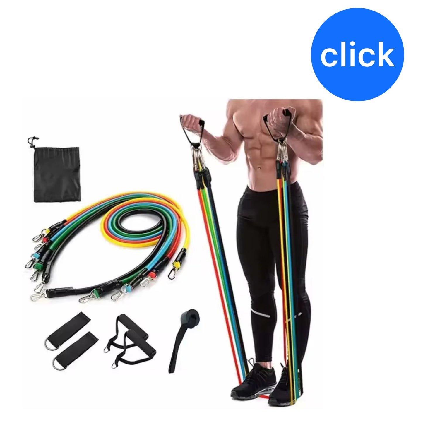 JUEGO BANDAS DE RESISTENCIA 12 PIEZAS