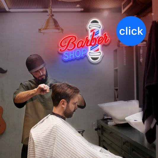 RÓTULO LED BARBERÍA