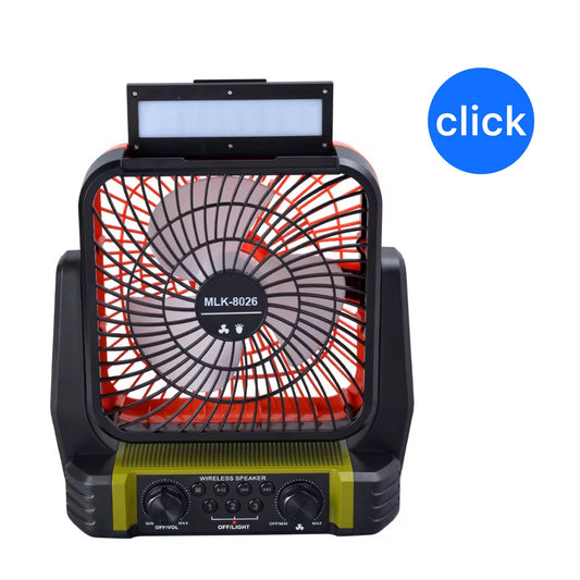 VENTILADOR DE BASE SOLAR CON RADIO INTEGRADO