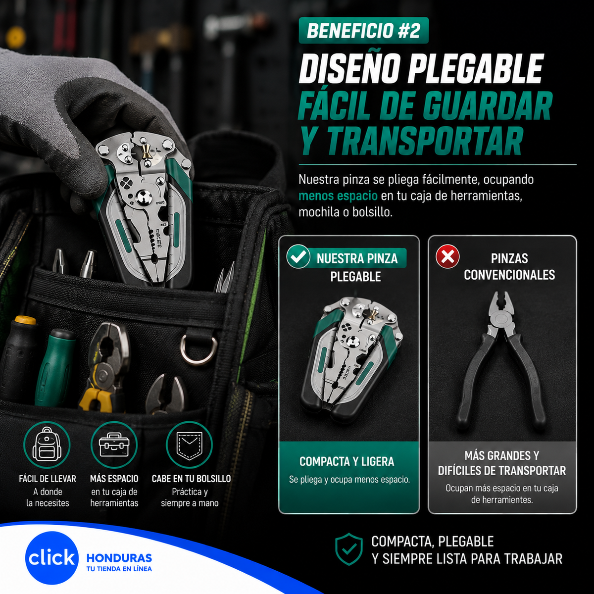 ALICATE UNIVERSAL PARA ELECTRICISTA TENAZA CORTADORA DE CABLE