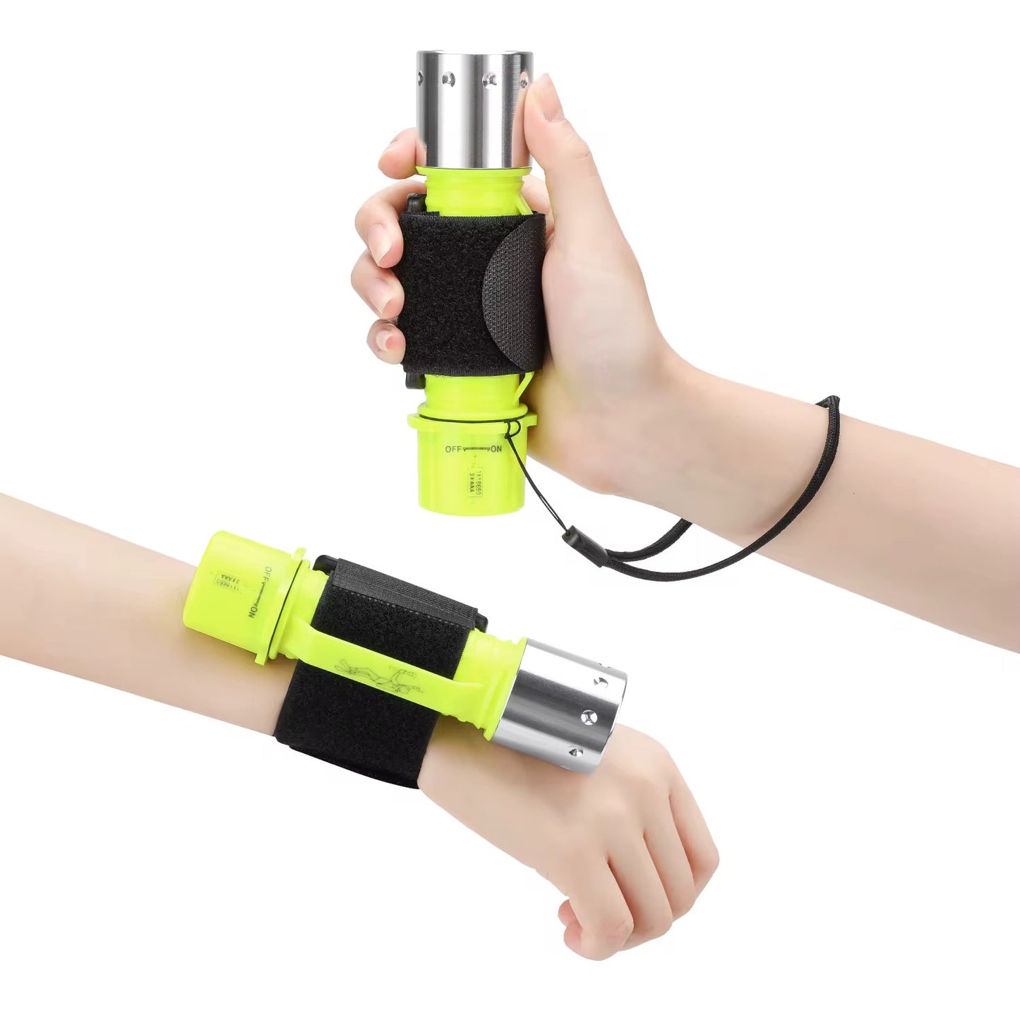 FOCO LINTERNA DE BUCEO CON SUJETADOR PAQUETE DE 2