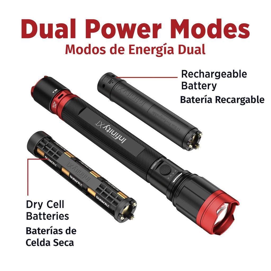 INFINITY X1 LINTERNA DE DOBLE POTENCIA CON 3 MODOS DE USO