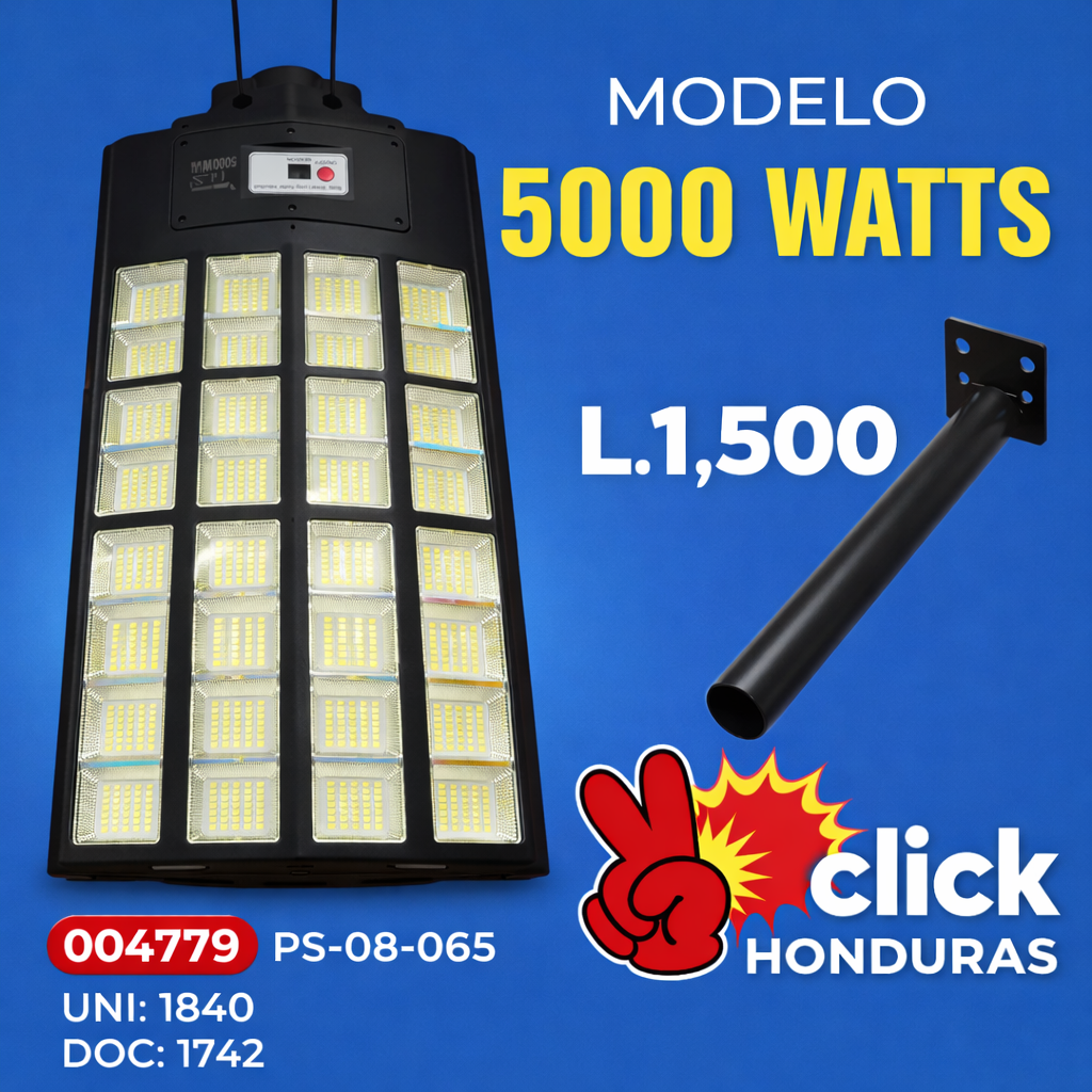 LÁMPARAS SOLARES 6000/5000 WATTS