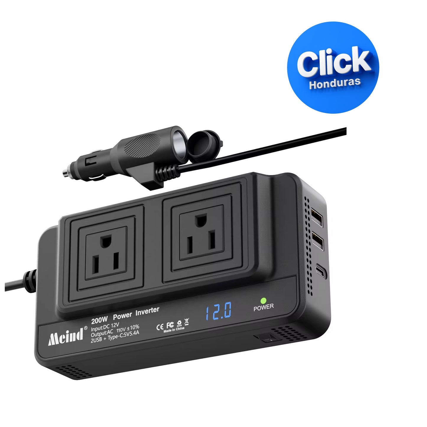 INVERSOR DE CORRIENTE 200  WATTS DOBLE FUNCIÓN
