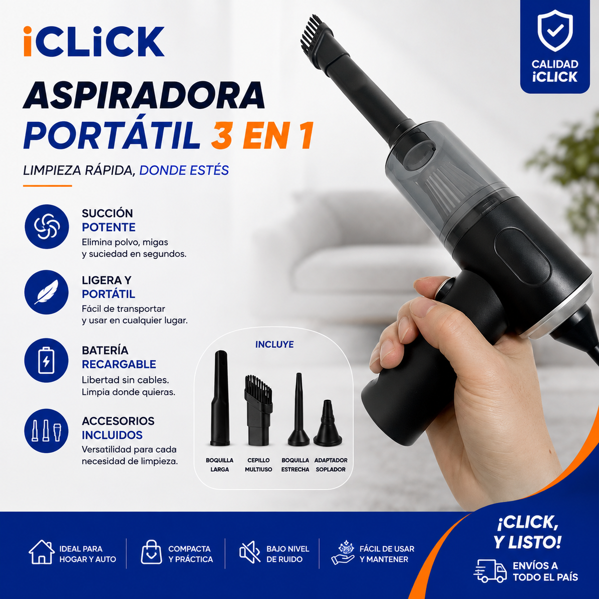 ASPIRADORA ULTRA POTENTE MULTIFUNCIONAL