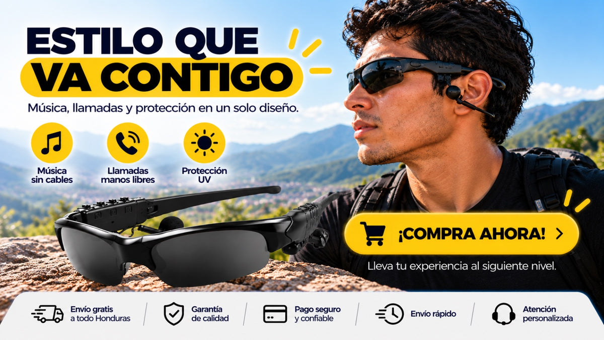 GAFAS PARA SOL BLUETOOTH  5.0 CON AUDIFONOS INTEGRADOS