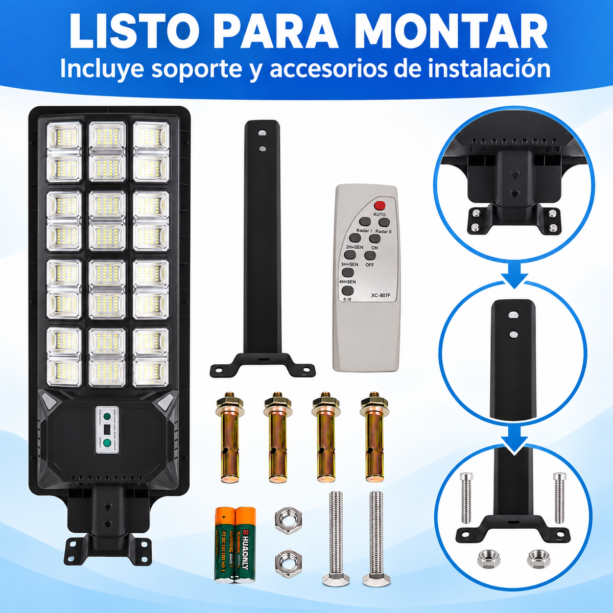 LAMPARA SOLAR O FAROL SOLAR 3000 WATTS
